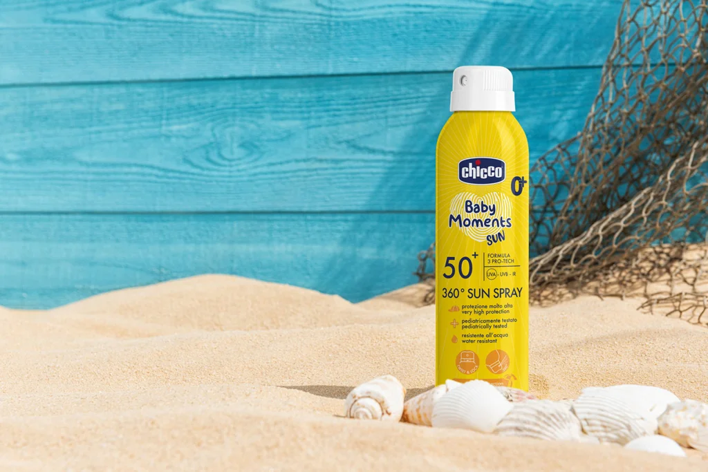 CHICCO Sprej detský na opaľovanie 360° SPF50+ 150ml 1×150 ml, detský sprej na opaľovanie