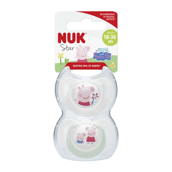 NUK cumlík STAR Peppa Pig 18-36m 1×2 ks, cumlík