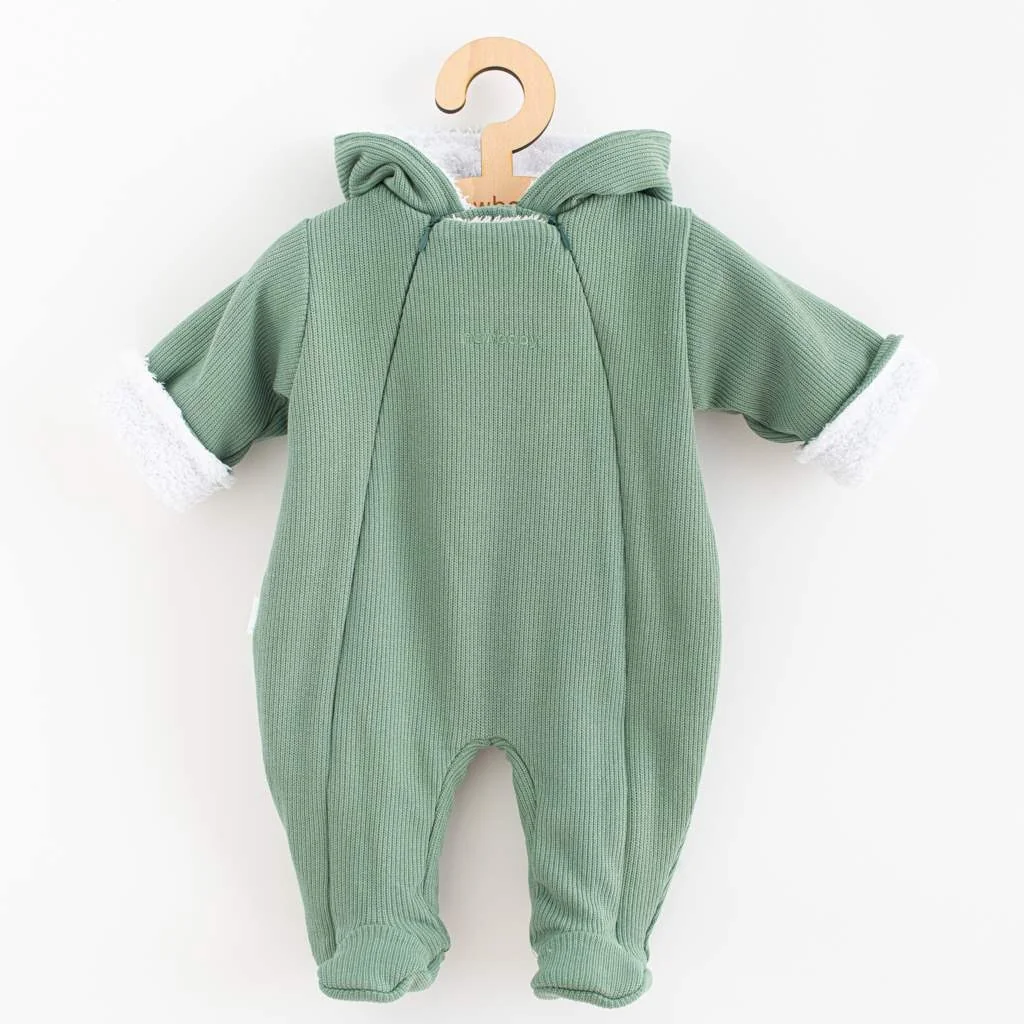 Dojčenská kombinéza s kapucňou New Baby Frosty mint 56 (0-3m), 