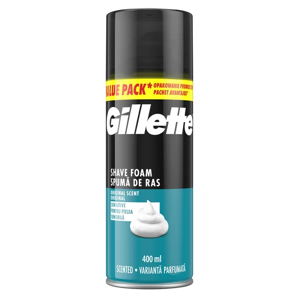 Gillette Sensitive pena na holenie 1×400 ml, pena na holenie