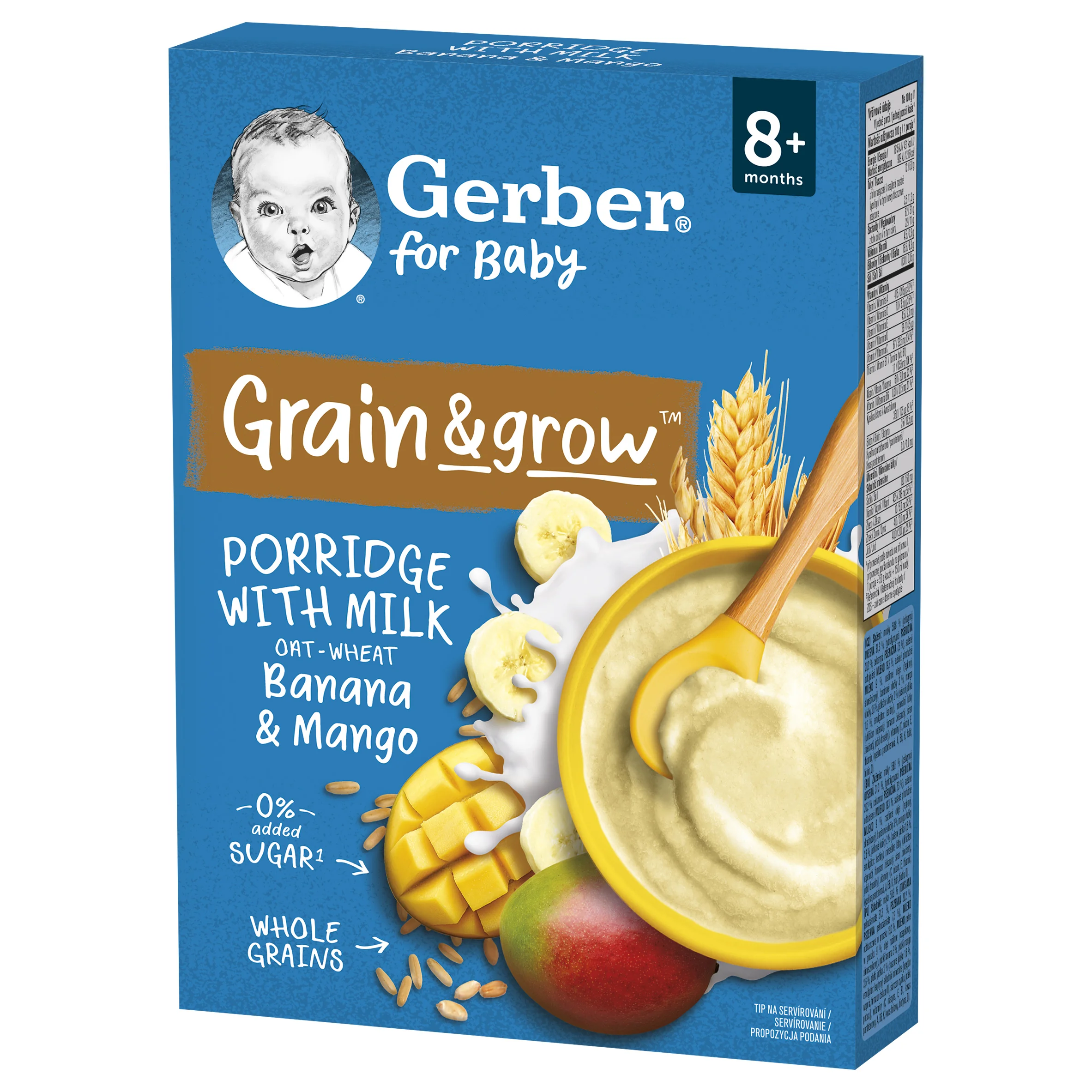 Gerber for Baby Mliečna KAŠA Pšenično-ovsená (banán a mango)