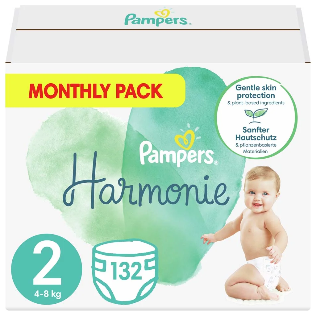 PAMPERS HARMONIE VEĽKOSŤ 2, 132KS 4-8KG