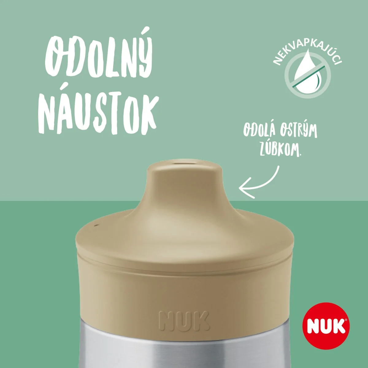 NUK flaša Mini-Me Sip nerez 300 ml (9+ m.) 1×1 ks, nerezová fľaša