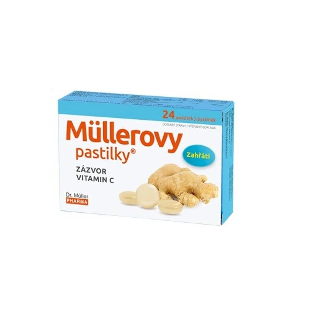 DR.MULLER pastilky zázvor a vitamin C 24ks