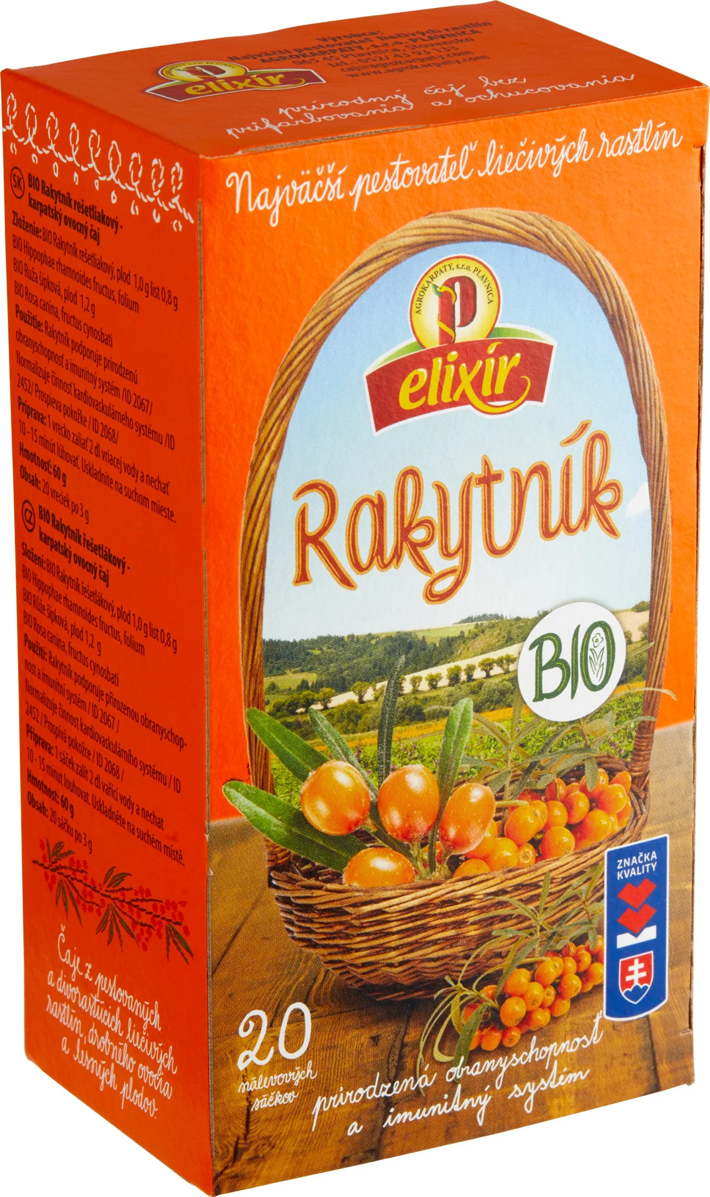 Agrokarpaty Rakytník Prír.Multivitamín 20x3g 20×3 g, rakytník