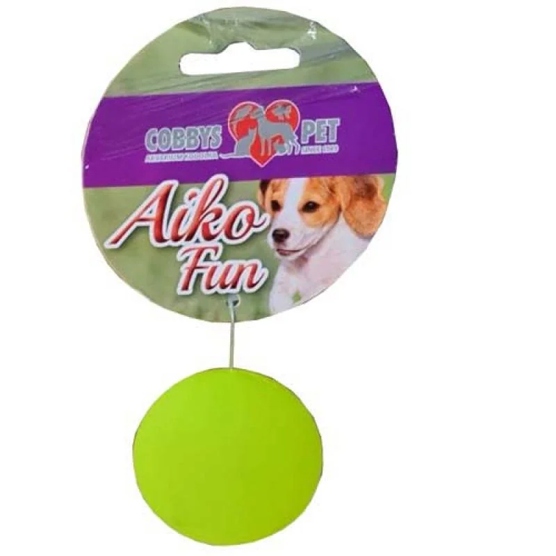 COBBYS PET AIKO FUN Neónová tvrdá lopta 4,8cm hračka pre psov 