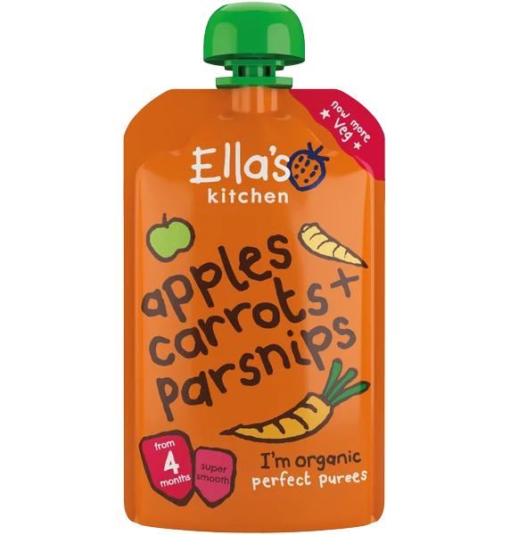 Ella's Kitchen BIO Mrkva, jablko a paštrnák 1×120 g, detská výživa