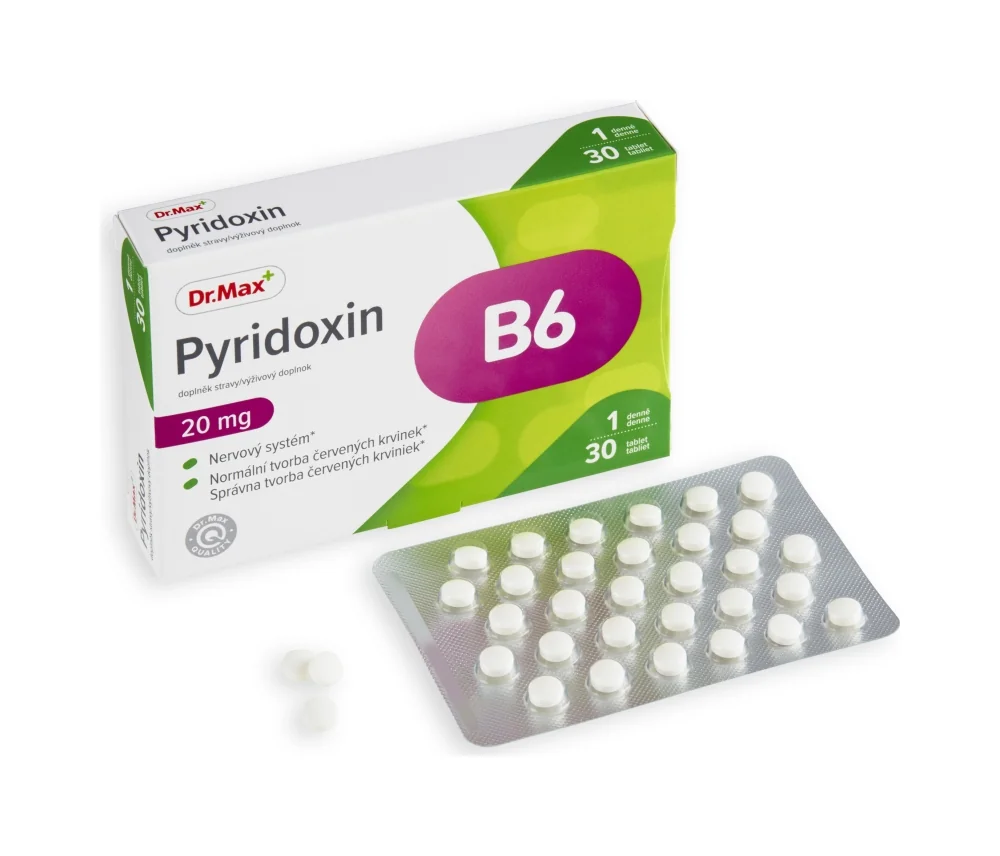 Dr. Max Pyridoxin 20 mg 1×30 tbl, výživový doplnok