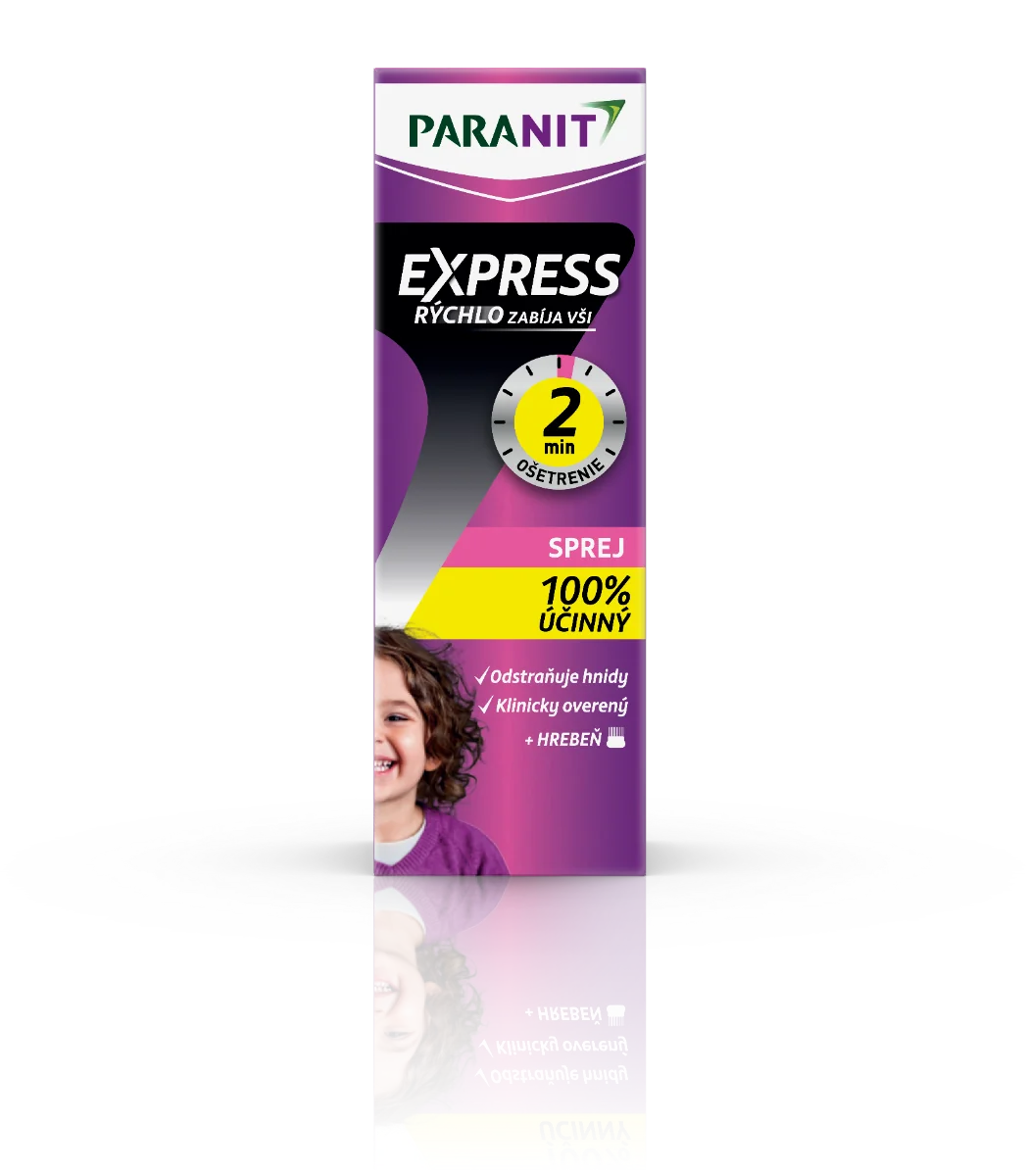 PARANIT EXPRESS SPREJ + hrebeň 1×95 ml, prípravok proti všiam