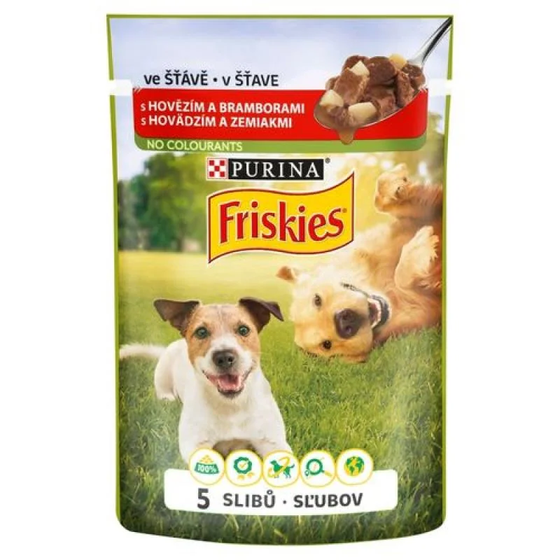 FRISKIES ADULT hovädzie a zemiaky 85g