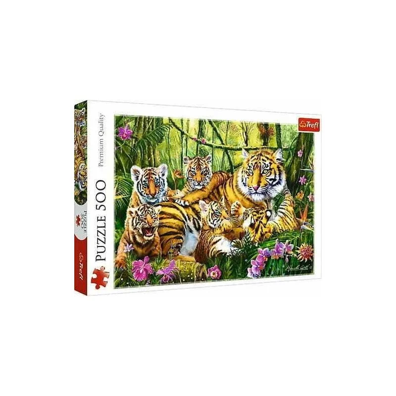 Trefl Puzzle 500 Tigria rodina