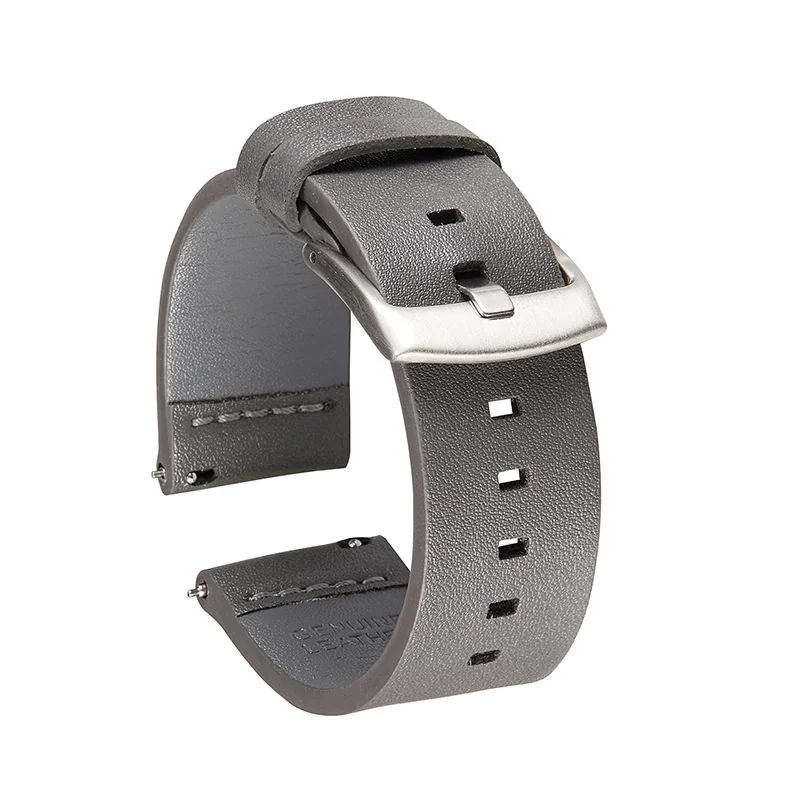 BStrap Fine Leather remienok na Garmin Vivoactive 4s, gray