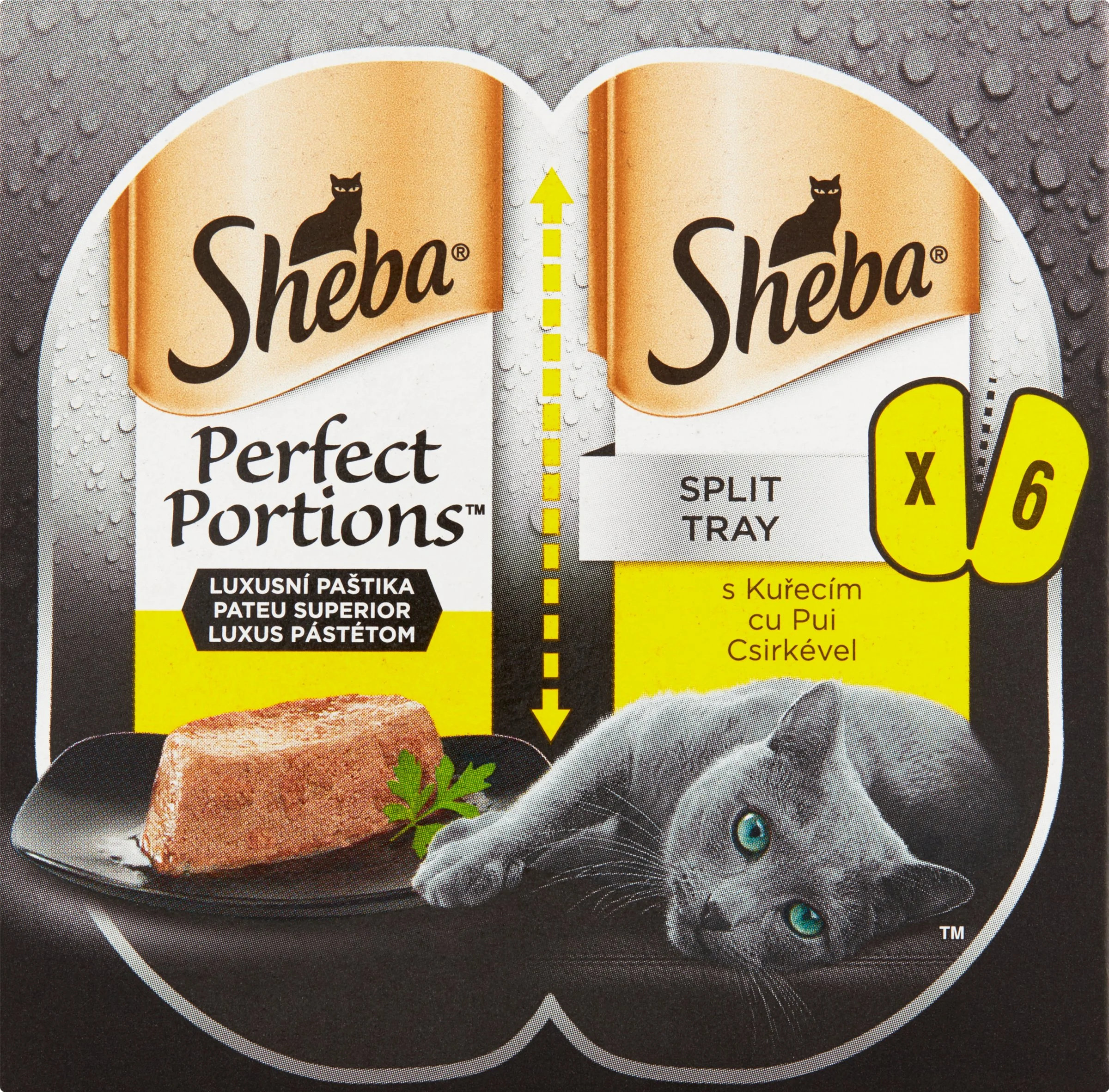 SHEBA perfect portions s kuracím mäsom 1×3ks, kapsička s kuracím mäsom,75g