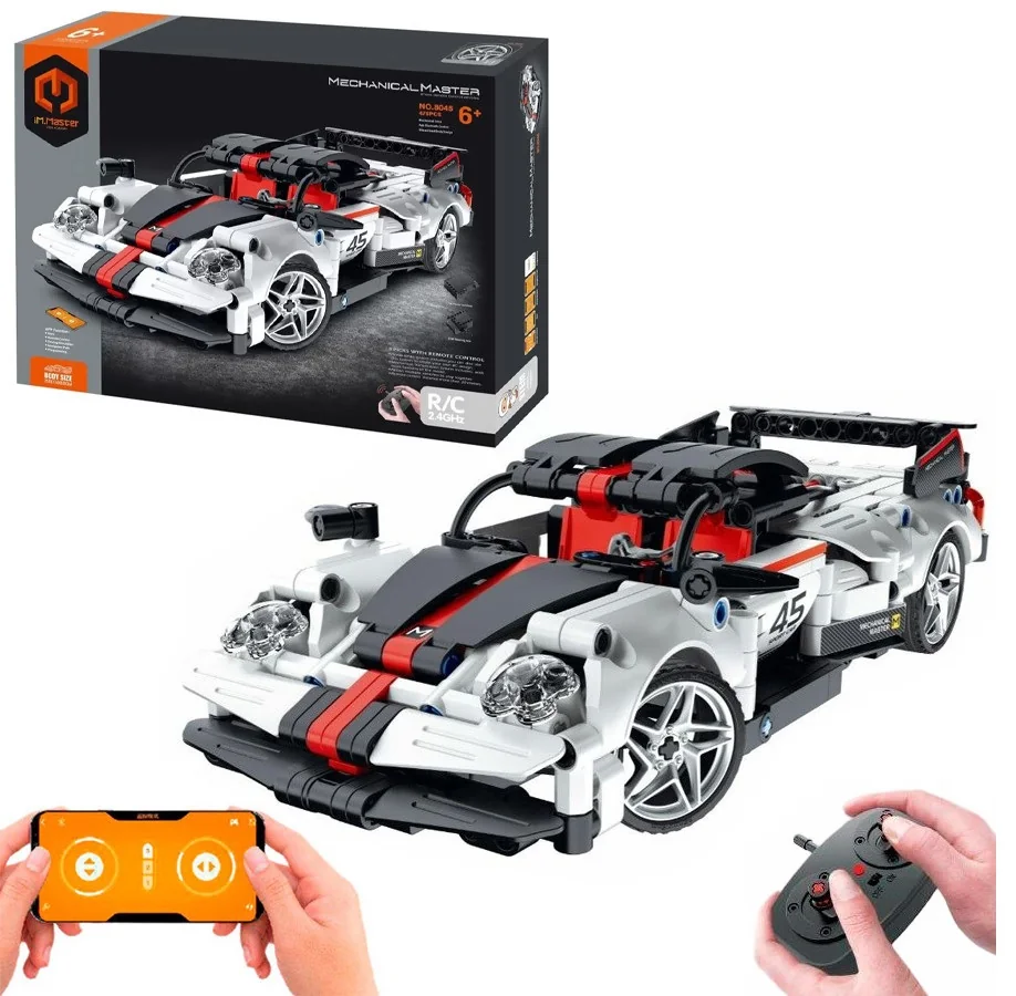 Pretekárske auto RC mechanická stavebnica 476 dielikov 