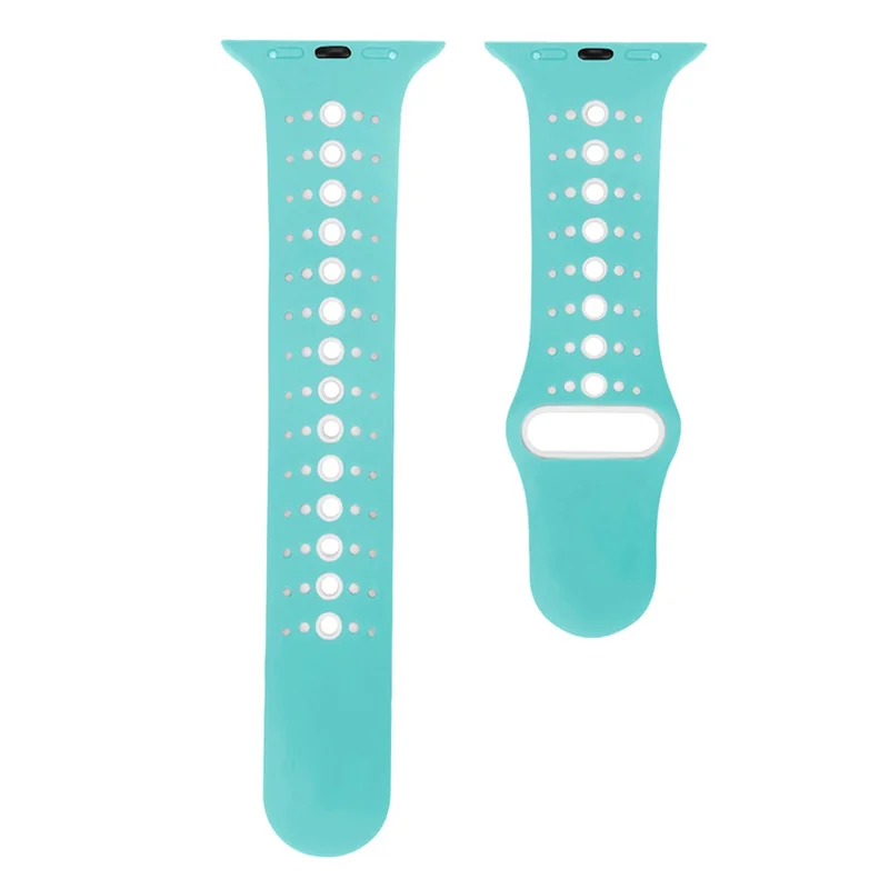 BStrap Silicone Sport remienok na Apple Watch 38/40/41mm Teal White