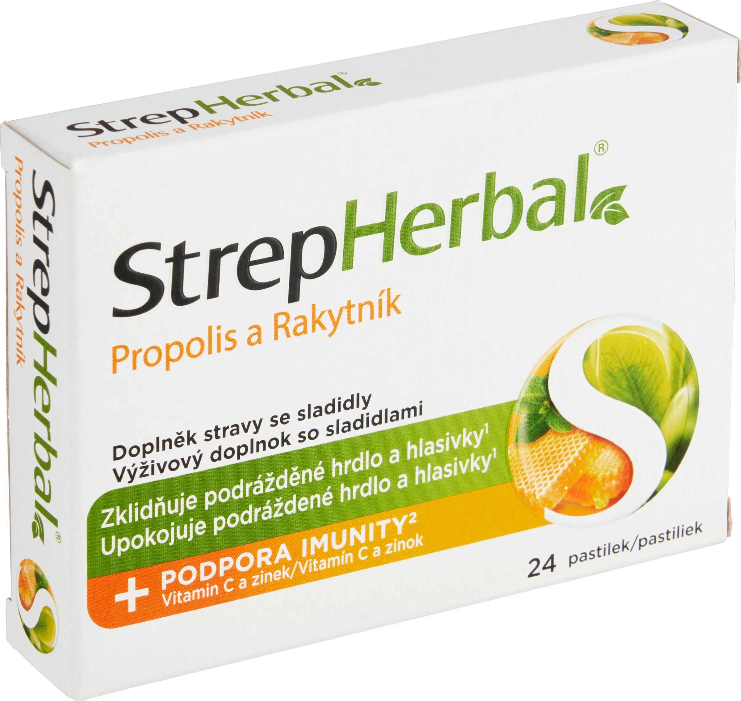 StrepHerbal Propolis a Rakytník 1×24 ks