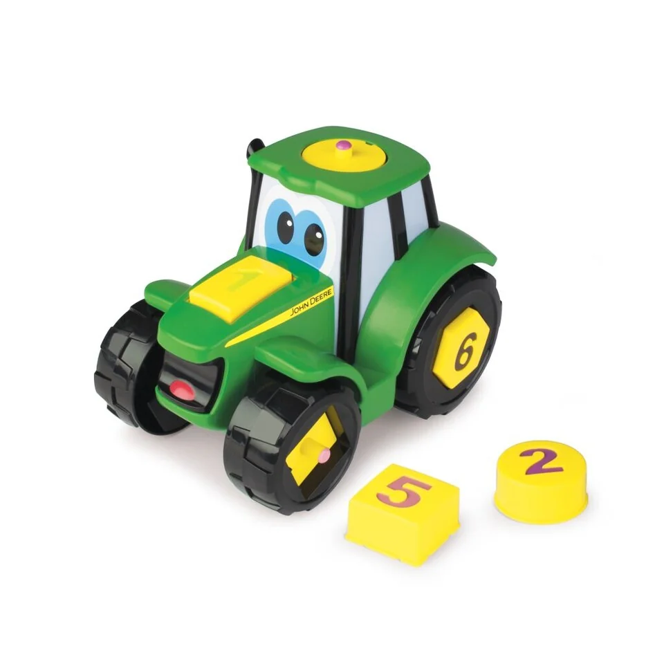 John Deere Traktor Johnny s číslami 21cm 