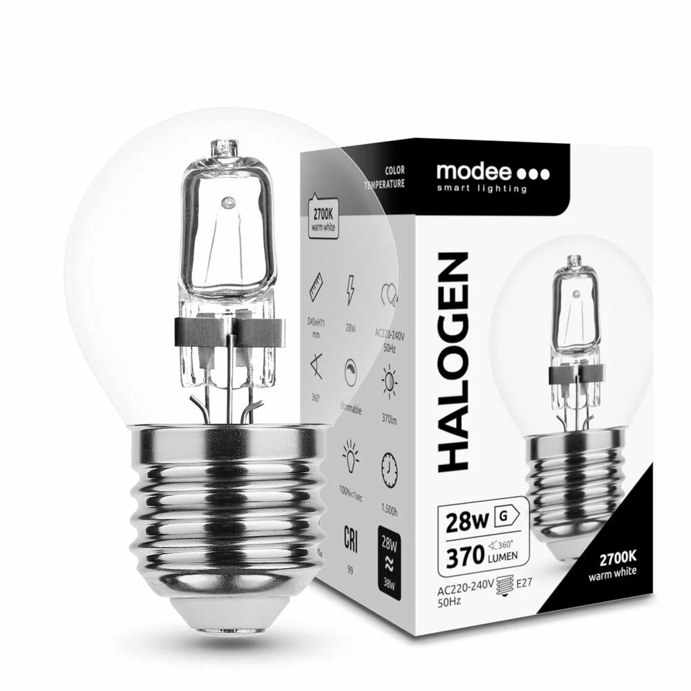 Modee ECO halogenová žiarovka Globe Mini 28W E27 370 lm teplá biela (ML-HMC28WE27)