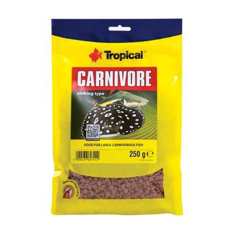 TROPICAL Carnivore 250g krmivo pre veľké dravé ryby