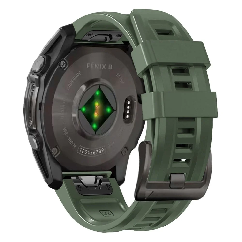 Tech-Protect Silicone remienok na Garmin Fenix 5 / 6 / 6 Pro / 7 / 8 4 7mm / E / 8 47mm, army green