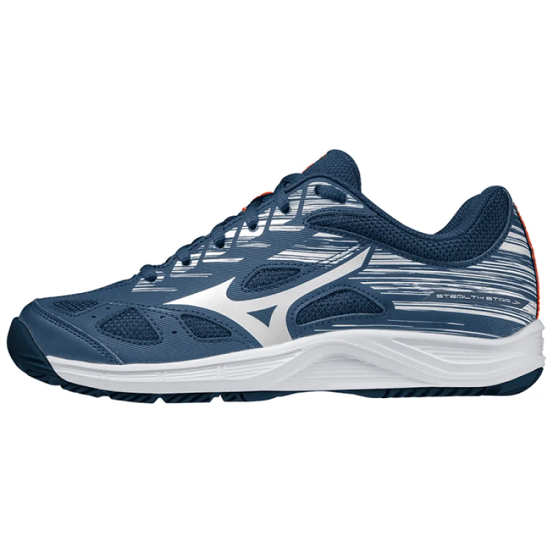 Mizuno Wave Stealth Star JR. Detská volejbalová/hádzanárska obuv, navy/biela, veľ. 37 