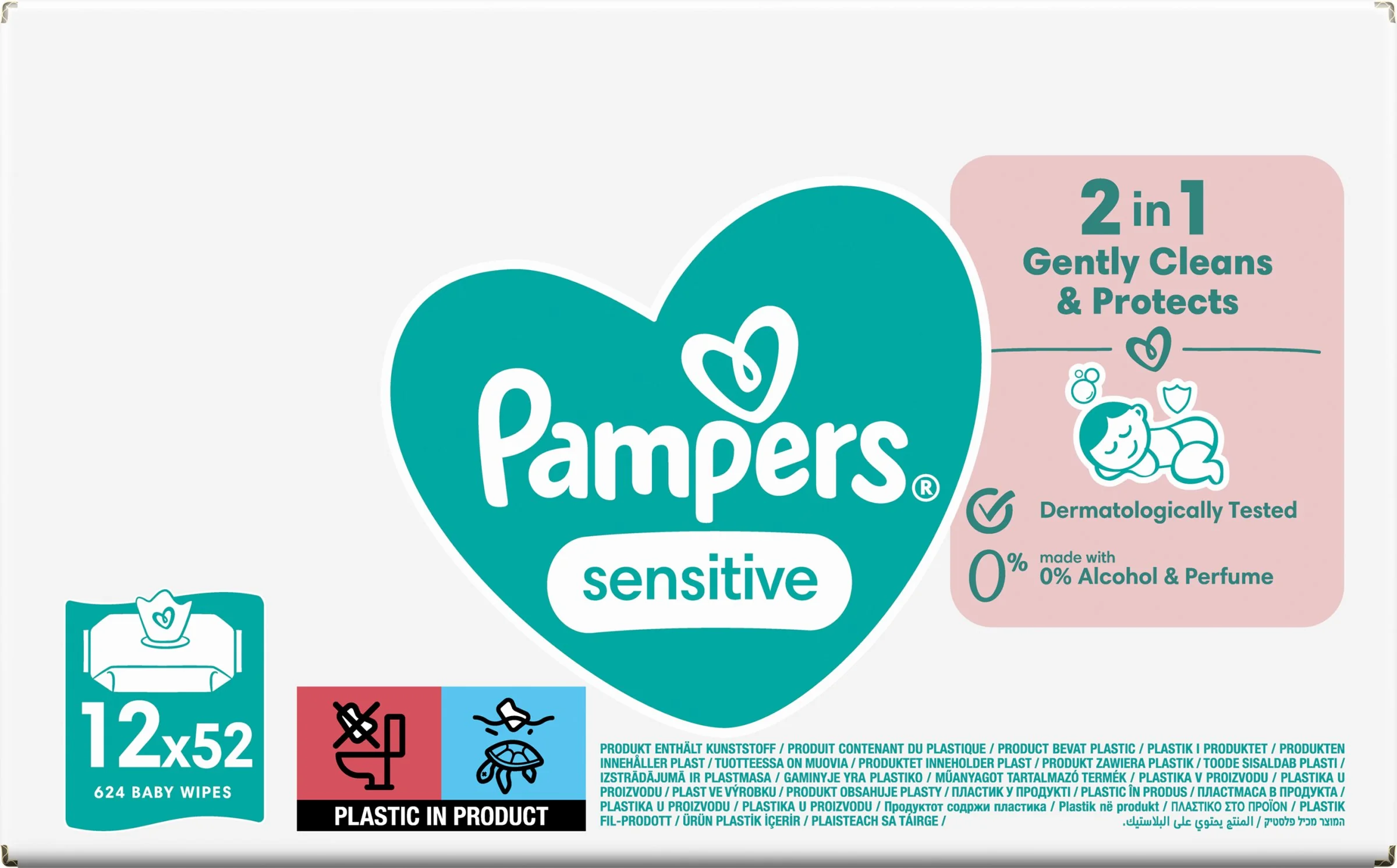 Pampers Baby wipes SENSITIVE 12X52KS