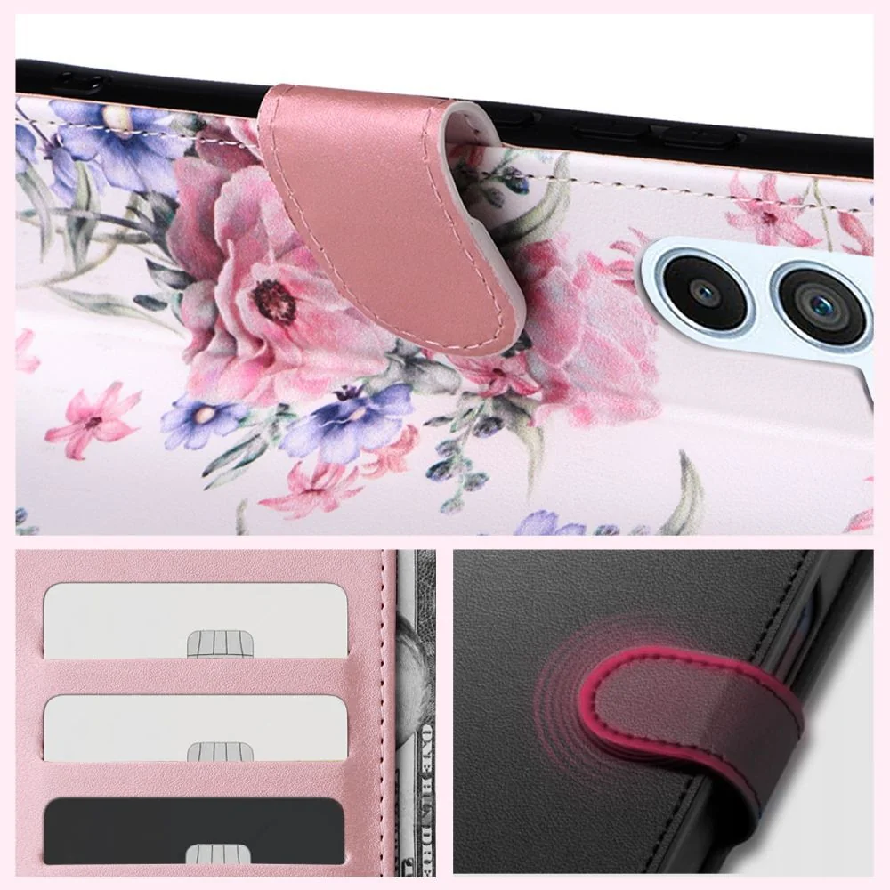 Tech-Protect Wallet knižkové puzdro na Xiaomi Redmi 12 blossom flower