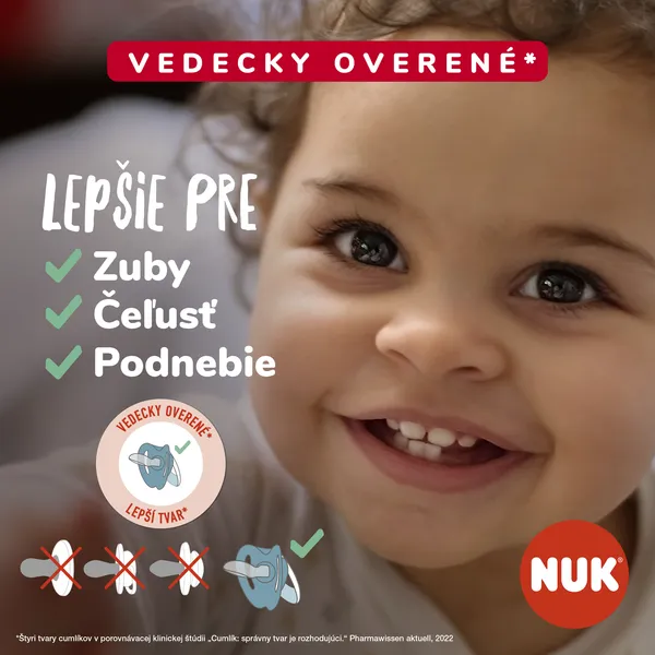 NUK for NATURE BOX cumlík latex 0-6m 1×2 ks, cumlík