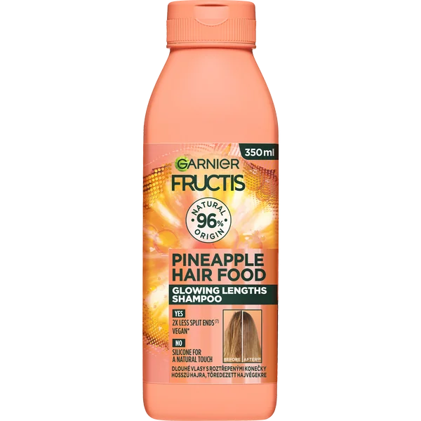 Garnier Fructis Hair Food Pineapple rozjasňujúci šampón na dlhé vlasy, 350 ml