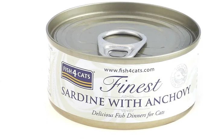 FISH4CATS Konzerva pre mačky Finest sardinka s ančovičkami 70g