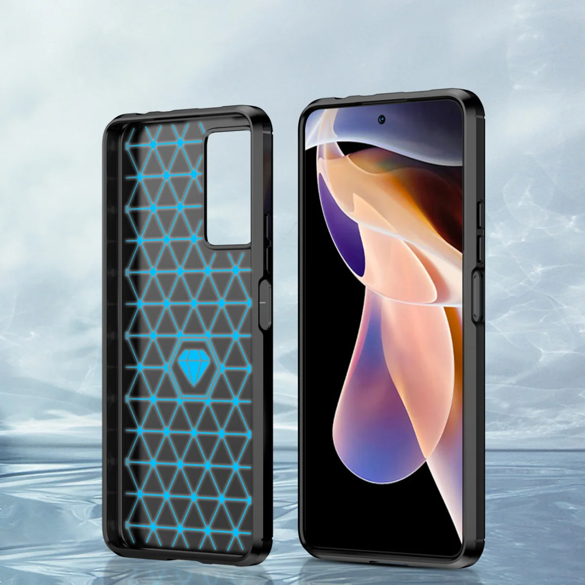 MG Carbon Case Flexible silikónový kryt na Xiaomi Poco X4 NFC čierny