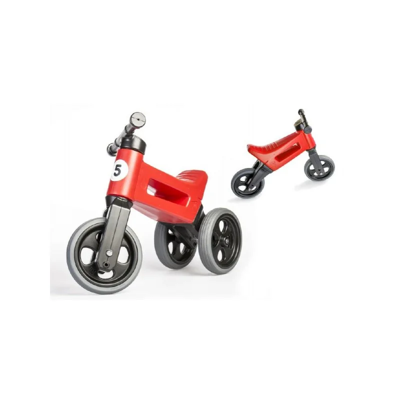 Teddies Odrážadlo FUNNY WHEELS Rider Šport červené 2v1, výška sedla 28 / 30cm nosnosť 25kg 18m + v sáčku