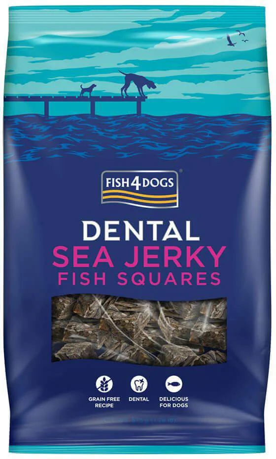 FISH4DOGS Dentálne pamlsky pre psy morská ryba - štvorčeky 575g