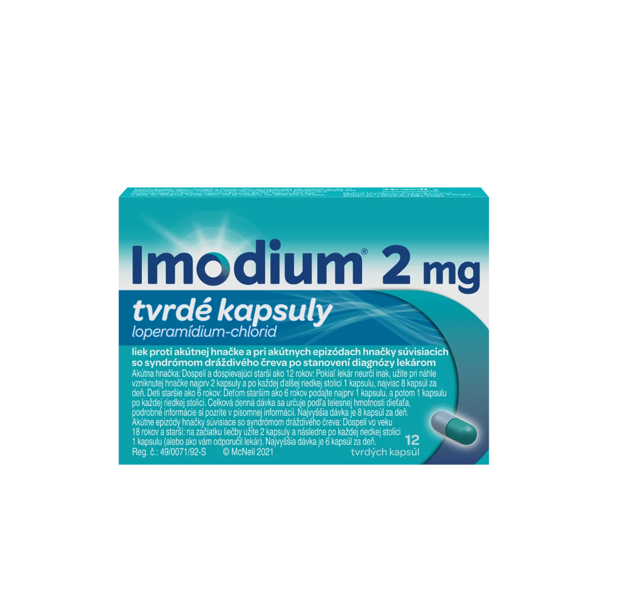 Imodium 2 mg 1×12 cps, liek na zastavenie hnačky