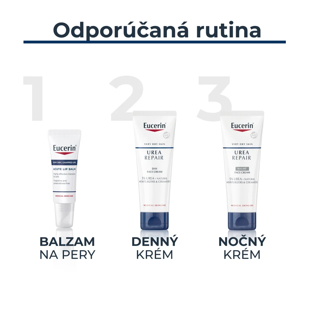 Eucerin ACUTE LIP BALM balzam na pery 1×10 ml, extrémne suché pery