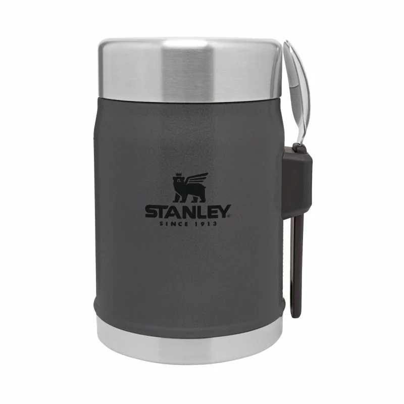 STANLEY The Legendary Food Jar + Spork jedálenská termoska 400ml s lyžicou, čierna (10-09382-082)