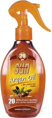 SUN ARGAN opaľovacie MLIEKO SPF20 s arganovým olejom 1×200 ml, opaľovacie mlieko