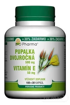 BIO Pharma Pupalka dvojročná 500 mg, Vit. E 50 mg