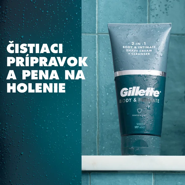 Gillette Intimate prípravok na holenie slabín a umývacia emulzia 1×150 ml, umývacia emulzia na holenie