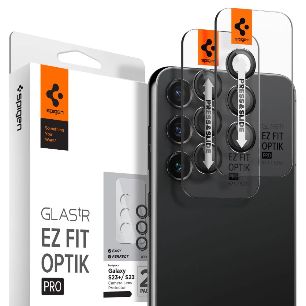 Spigen Ez Fit Optik 2x sklo na kameru Samsung Galaxy S23 / S23 Plus, č ierne