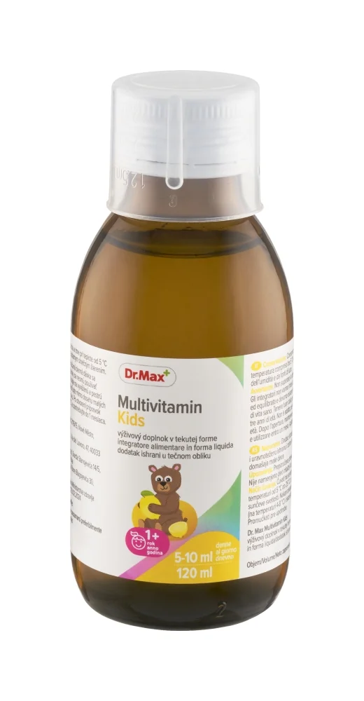 Dr. Max Multivitamin Kids 1×120 ml, multivitamín pre deti v tekutej forme