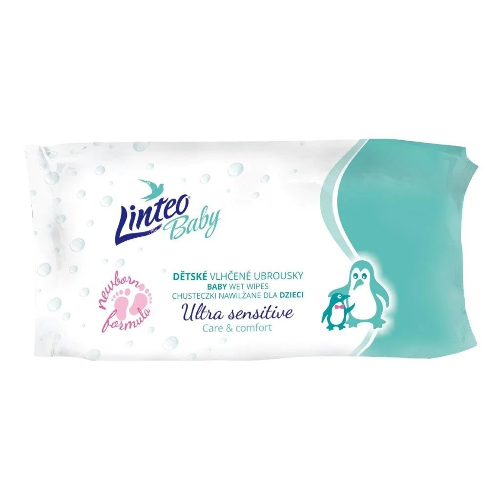 Detské vlhčené obrúsky Linteo Baby Ultra Sensitive 64 ks , 20C48902