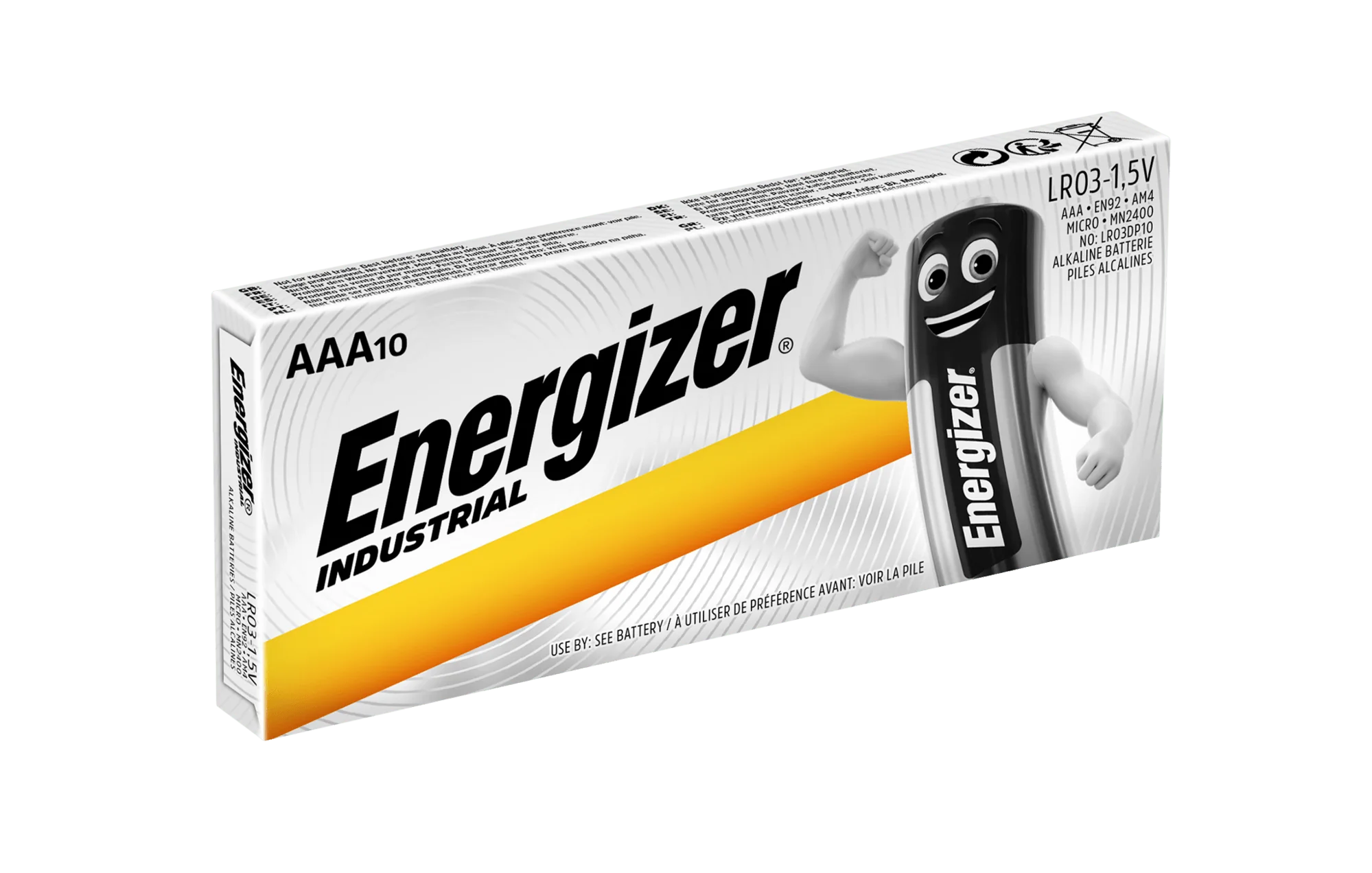 Energizer Industrial AAA/LR03 DP10 alkalická priemyselná mikrotužková batéria 10ks 7638900361063