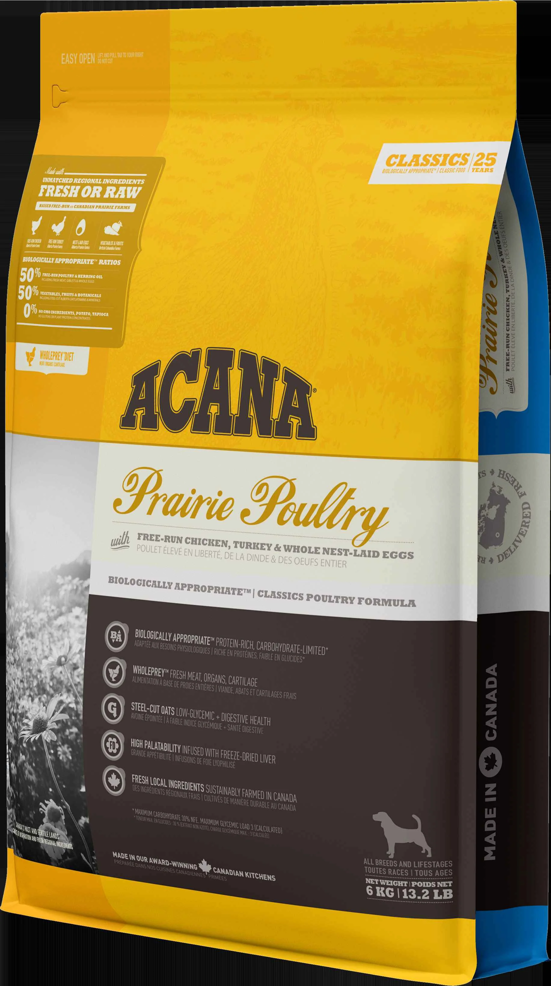 ACANA PRAIRIE POULTRY 6KG CLASSICS A.U.V.