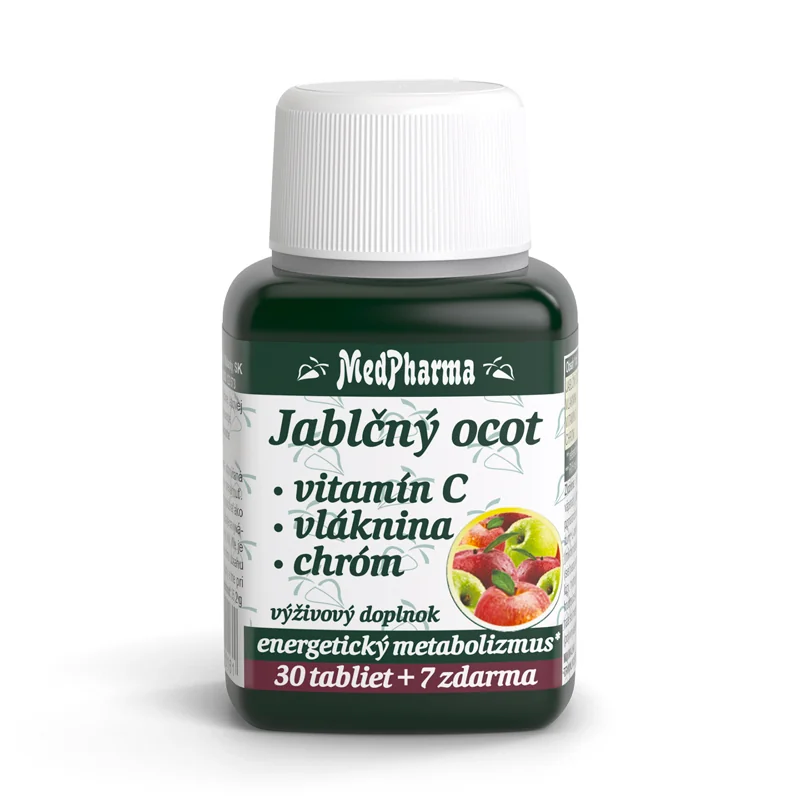 MedPharma JABLČNÝ OCOT, VIT C, VLÁKNINA, CHRÓM