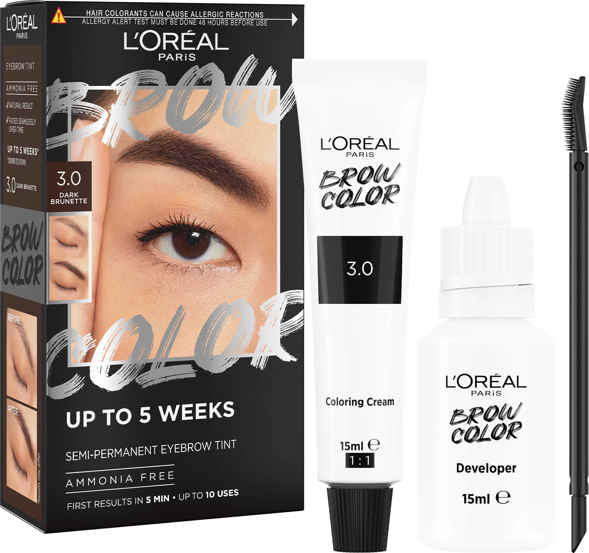 L'Oréal Paris Brow Color 3.0 Dark Brunette semi-permanentná farba na obočie