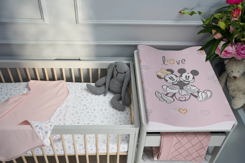 CEBA Podložka prebaľovacia mäkká COSY (50x70) Disney Minnie&Mickey Pink 1×1 ks