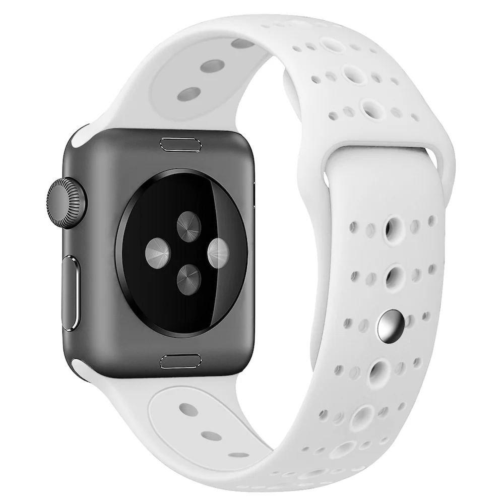 BStrap Silicone Sport remienok na Apple Watch 42/44/45mm White