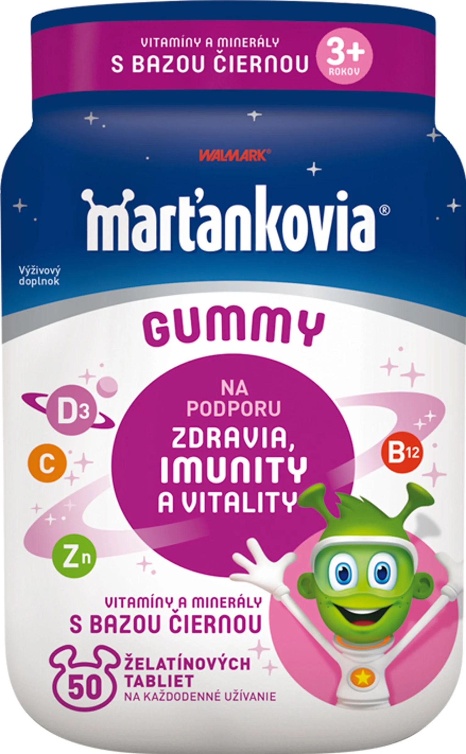 WALMARK Marťankovia Gummy Vitamíny s Bazou čiernou