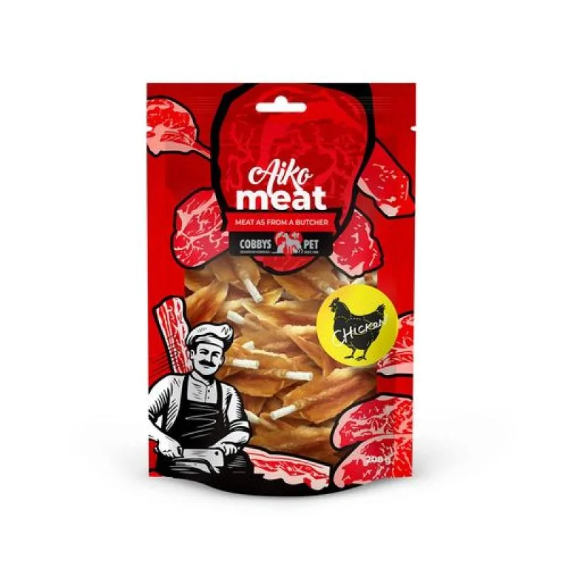 COBBYS PET AIKO Meat byvolia tyčinka s kuracím mäsom 200g 